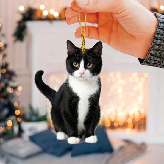 Car Rearview Mirror Pendant Hanging Decoration with Lanyard Easy To Hang Realistic Design Animal Shaped Christmas Tree Ornament