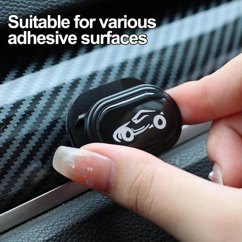 Мини-крючки для автомобиля, многофункциональный самоклеящийся настенный крючок, крючок для хранения на приборной панели автомобиля, невидимый крючок для украшения автомобиля