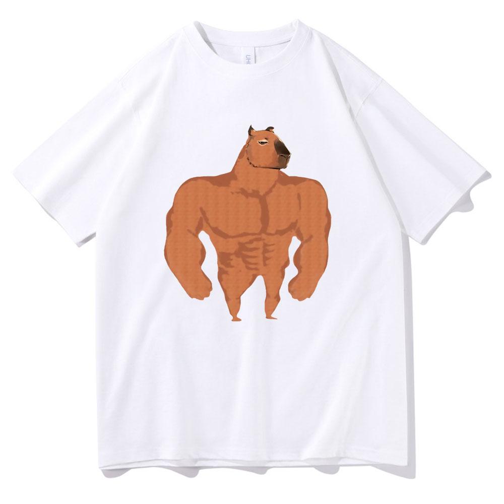 I Love Capybaras Print Men Women Fashion Casual Loose Tshirts Crew Neck Hip Hop Man Funny Tshirt Male Tee Shirt Male Streetwear