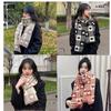 Women's Holiday Gift Winter Warm Cute Heart Checkered Print Scarf Shawl