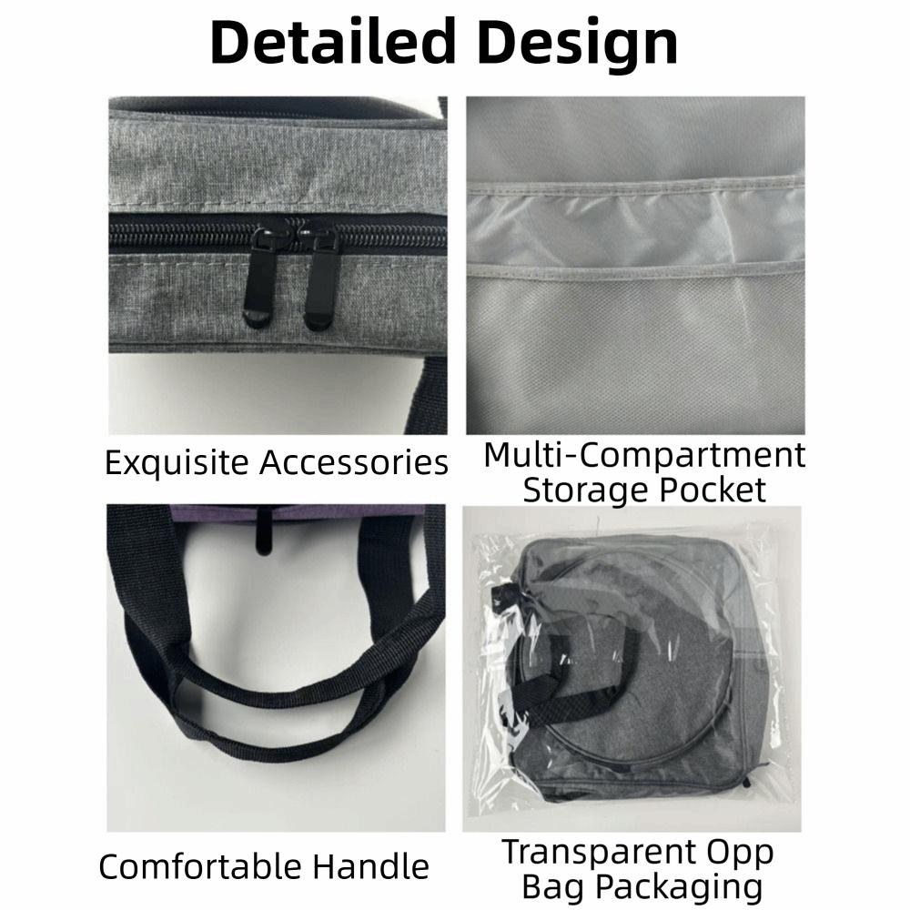 Portable Crochet Storage Bag Padded Interior Embroidery Project Bag Floss Threads Organizer