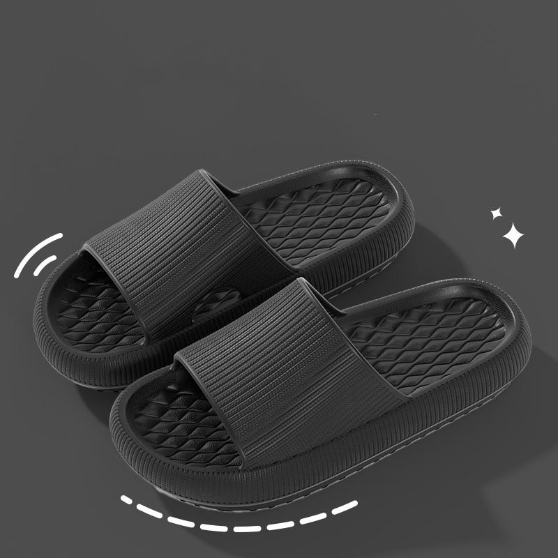 Unisex Summer Large Size Candy Color Thick Bottom Bathroom Slippers Women Men Casual Anti Slip Indoor Slippers For Couples 36-45