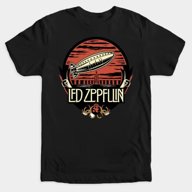 Led Zeppelin Винтажный Арт графика летняя Унисекс Футболка Унисекс Круглый вырез 100% Хлопок Короткий рукав Y2k Оверсайз Для активного отдыха