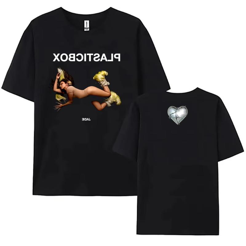 Jade Plastic Box T-shirt Cotton Short Sleeve Female Tshirts Singer Graphic Printing Unisex Str