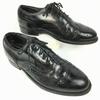 Винтажные туфли 70-80-х годов/BOSTONIAN Long Wingtip Full Brogue Черные Размер 25,5-26,5 см(ИСПОЛЬЗОВАЛ)