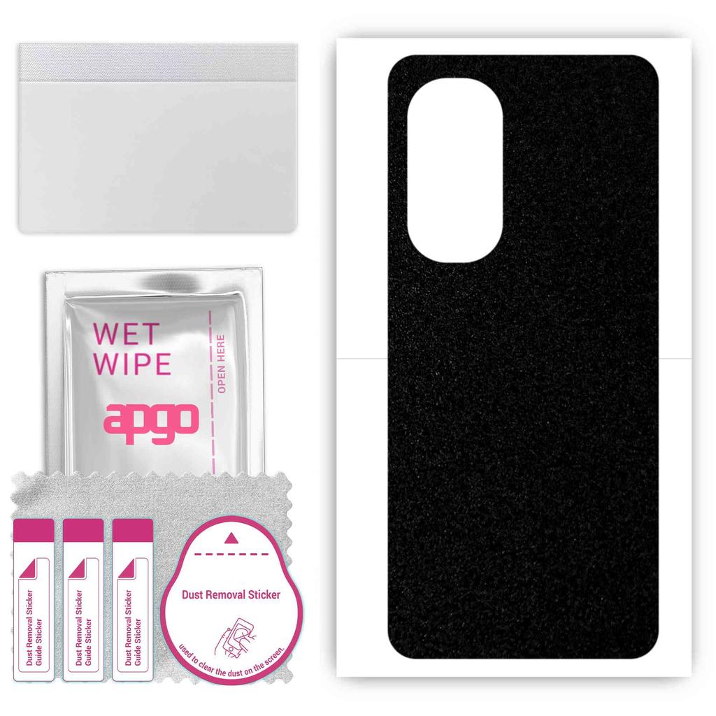 apgo Protective Skin Sticker for the Back Compatible with Motorola Edge 2022, Wrap Film, Foil, Vinyl - Pattern Matte Black