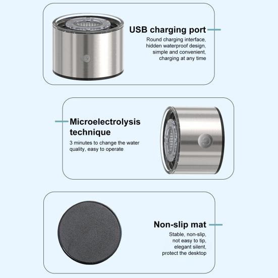Генератор бутылки с водородной водой объемом 420 мл, 3-минутная чашка для быстрого электролиза водорода, SPE и PEM, 1600ppb ионов водорода, бутылка для очищенной воды