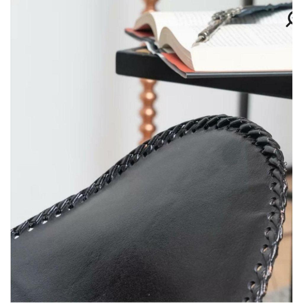 Handmade Black Buffalo Leather Butterfly Chair Lounge Relax Arm Chair Home Décor