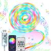 Неоновая светодиодная лента 3 м 5 м RGB неоновая светодиодная лента с управлением из приложения DIY световые эффекты синхронизация музыки неоновая световая лента для украшения стен гостиной спальни