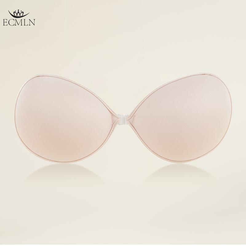 Self-Adhesive Silicone Seamless Front Closure Sticky Backless Women's Bra Invisible Push Up Bra