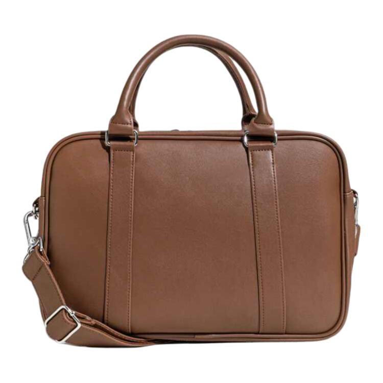 Adidas Originals Trefoil Pu Briefcase, Shoulder Bag, Crossbody Bag, Handbag Women's Soft Brown KC0371