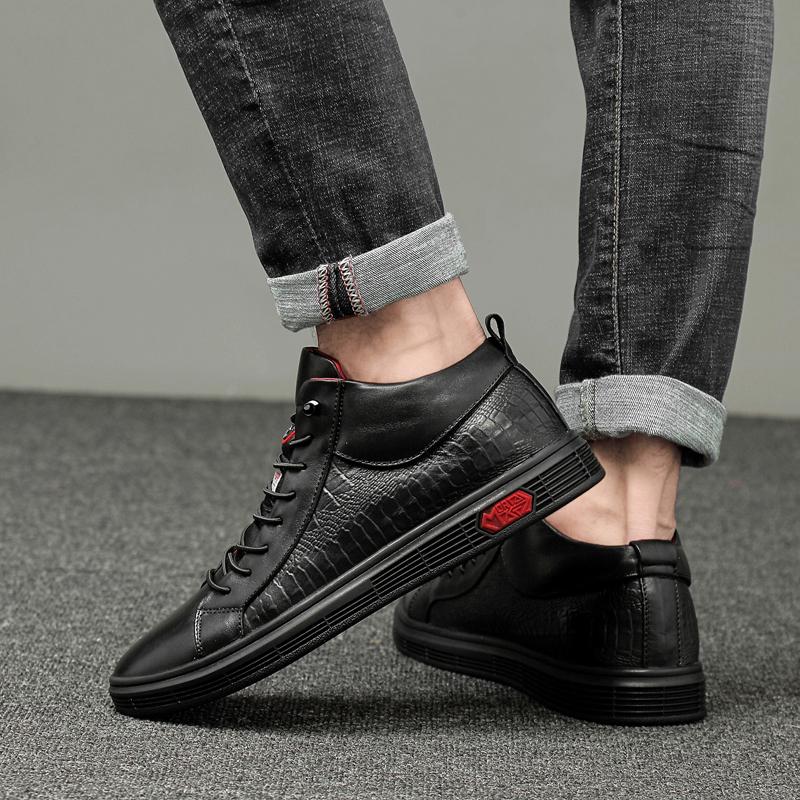 Ретро натуральная кожа мужская обувь новые зимние мужские ботинки брендовые высококачественные сохраняющие тепло ручная работа черные универсальные кроссовки для мужчин