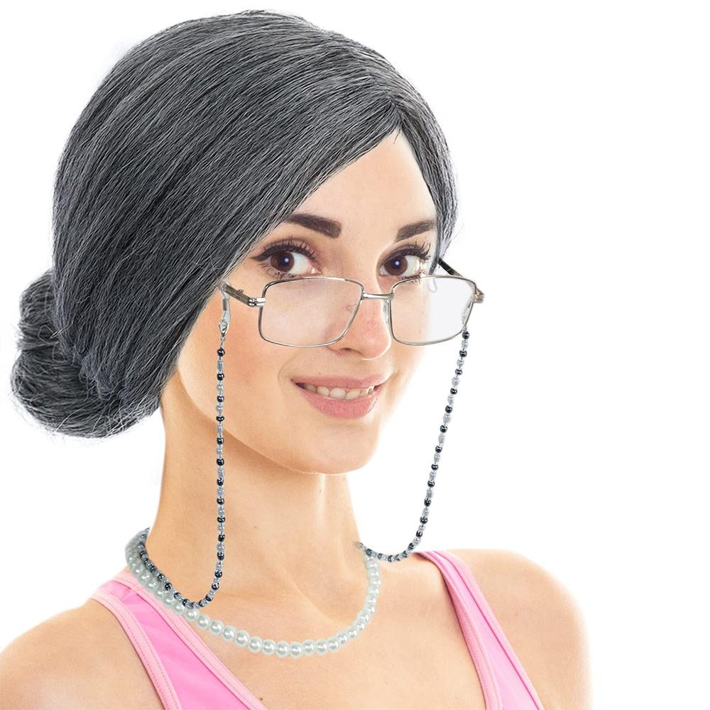 Up Costume Accessories Old Person Costume Glasses Fake Eyeglasses Rectangular Old Lady Glasses