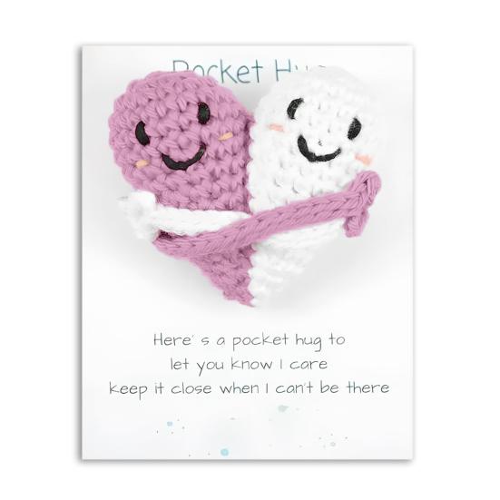 Вязаные крючком карманные сердечки Два обнимающихся сердца Вязаные крючком карманные обнимающиеся сердечки ручной работы