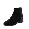 Large Short Boots Women's English Style Horseshoe Thick Heel Boots