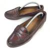 Leather Coin Loafers Moccasins 23.5 Brown(USED)