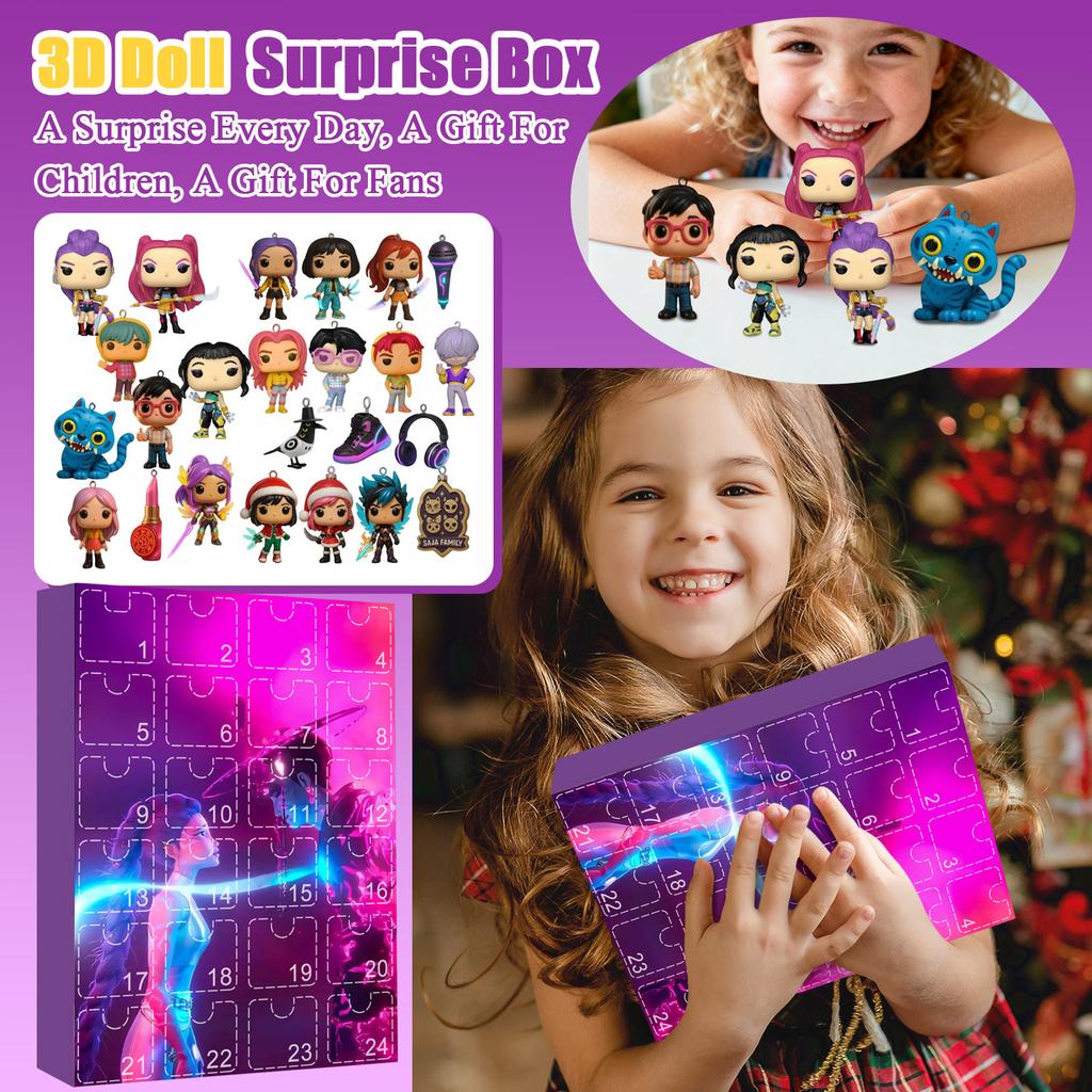 3D Doll Surprise Box, 24 Dolls Waiting For You To Unpack, Christmas Surprise Gift For Friends And Children