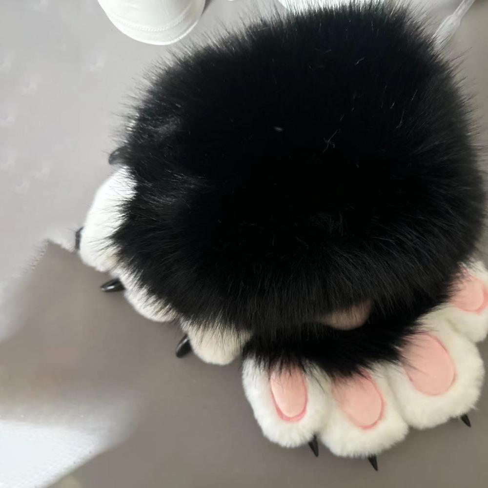Кавайный Мультяшный Косплей Костюм Перчатки Теплые Плюшевые Меховые Перчатки для Фурсьюта Пищащие Плюшевые Перчатки-Лапы Кошки Аниме Конвенции