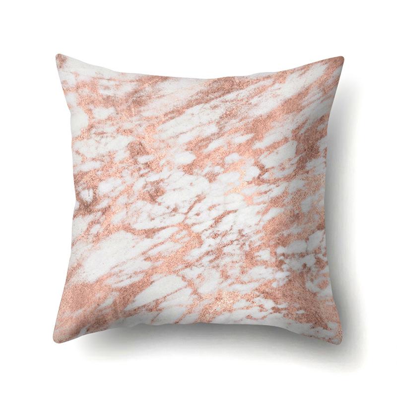 Nordic Ins Marble Polyester Pillowcase Car Decoration Home Printed Waist Cushion Pillowcase