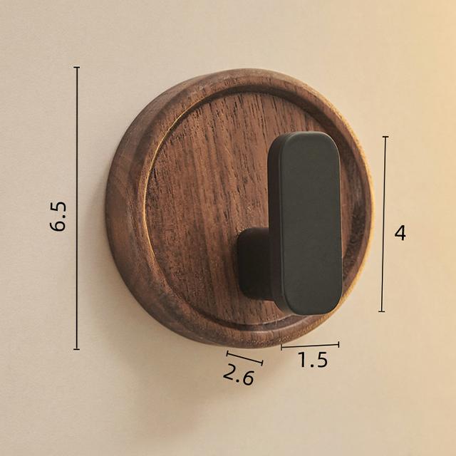 Новые деревянные декоративные крючки, круглые настенные крючки для хранения одежды, ключей, полотенец, крючки для ванной комнаты, кухонные принадлежности, организация