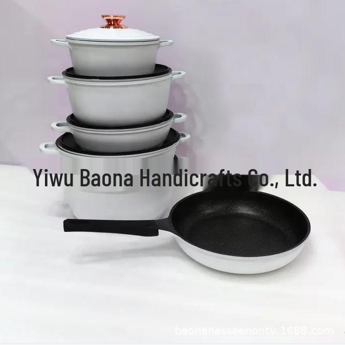 Набор кухонной посуды Donnor из 18 предметов с антипригарным покрытием из маifanского камня с алюминиевыми крышками