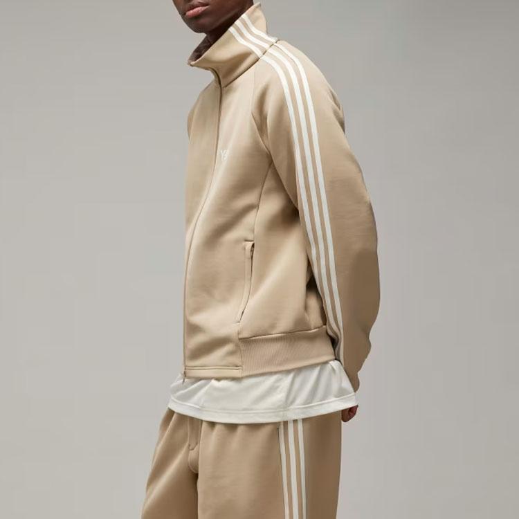 Y-3 3-полосатый спортивный топ в полоску, удобный воротник-стойка, свободный свитшот с длинными рукавами, топы унисекс цвета хаки IZ3125