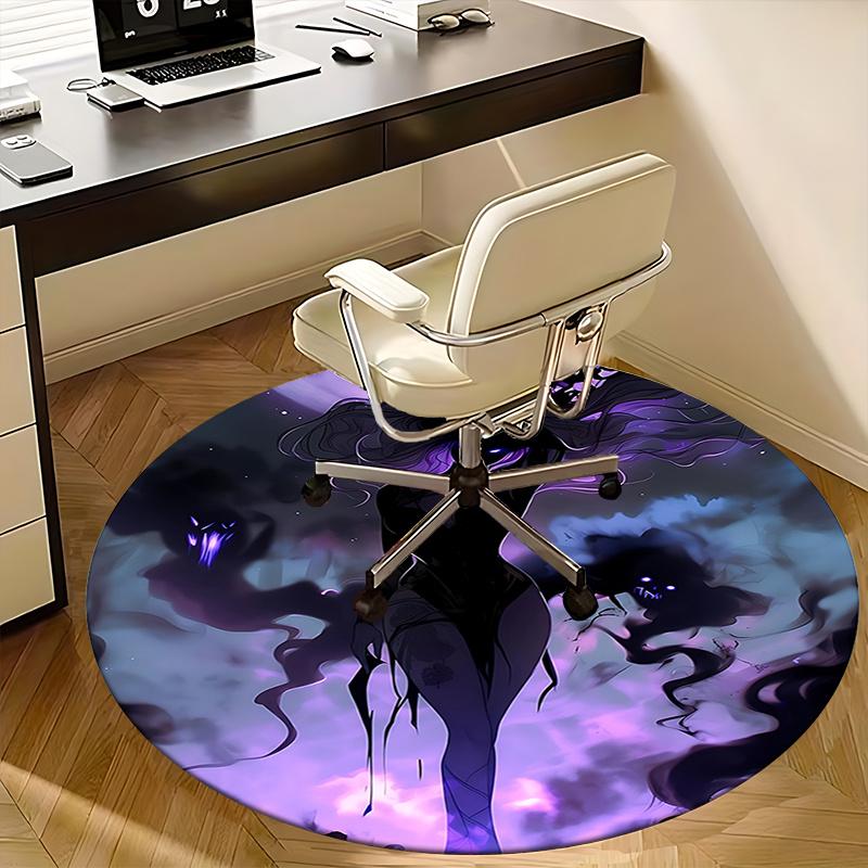 Dark Fantasy Witch Chair Mat - Round Carpet for Home Decor, Office Use, Bedroom, Living Room, Gift Idea0235b
