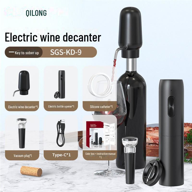 Rechargeable Automatic Wine Bottle Opener Set with Customizable Logo