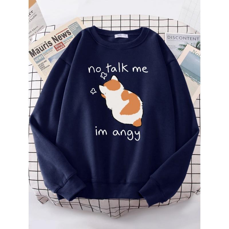 No Talk Me Cute Angry Cat Woman Hoody