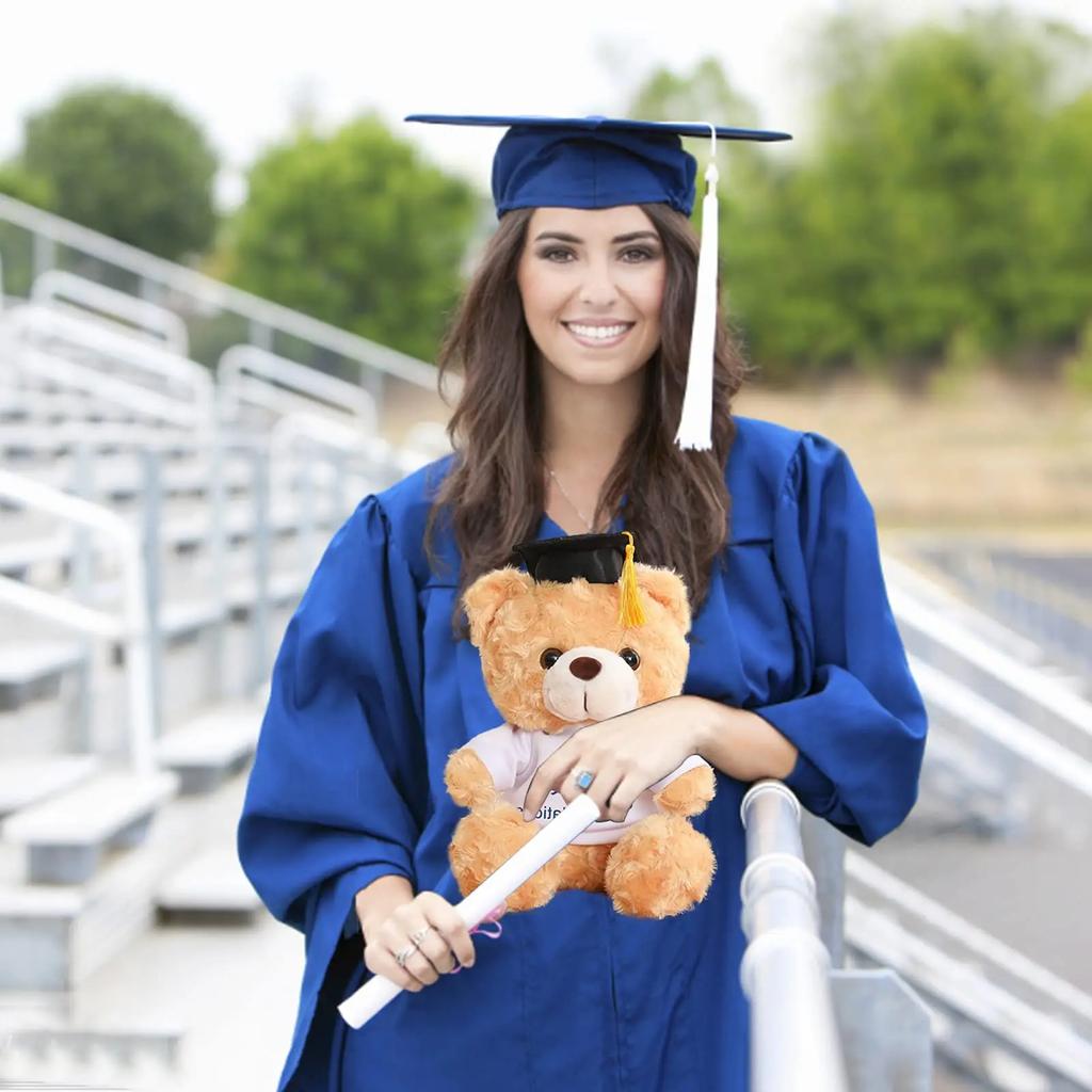 Кукла в одежде доктора, плюшевая игрушка, маленькая сидящая кукла-медведь, мягкие игрушки для мальчиков и девочек, подарки на выпускной для студентов