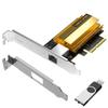 Сетевая карта WAVLINK 10G PCIe Адаптер Ethernet PCI Express 10G NIC с контроллером AQC113 для Windows Linux с низкопрофильной планкой Base-T