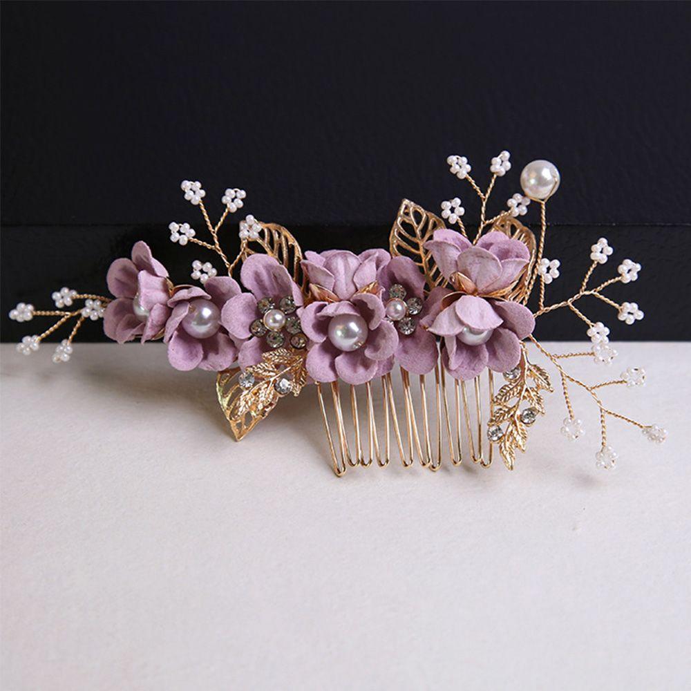 Headpiece Handmade Flower Bridal Wedding Headwear Hair Jewelry Bridal Hair Accessories Hair Comb
