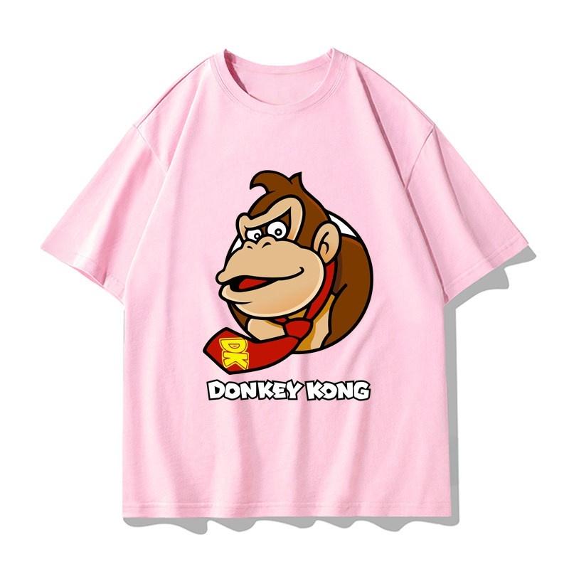 Super Mario Donkey Kong T-shirt Men Women Summer Cotton Y2K Clothing Fashion Breathable Anime Fans Short Sleeve Tops Streetwear