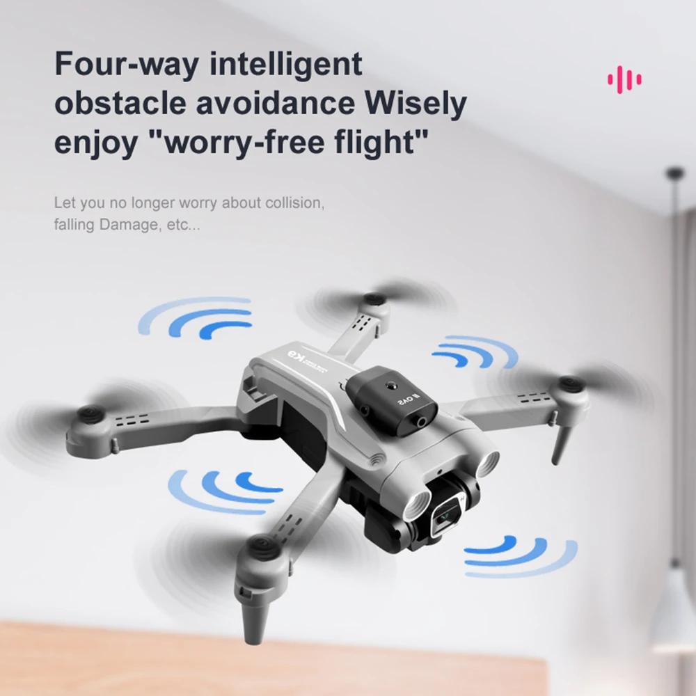 Новый K9Pro MINI Аэрофотосъемка RC Дрон ESC Двойная камера WIFI FPV Широкоугольный обход препятствий Складной квадрокоптер Взлет в один клик Игрушка в подарок
