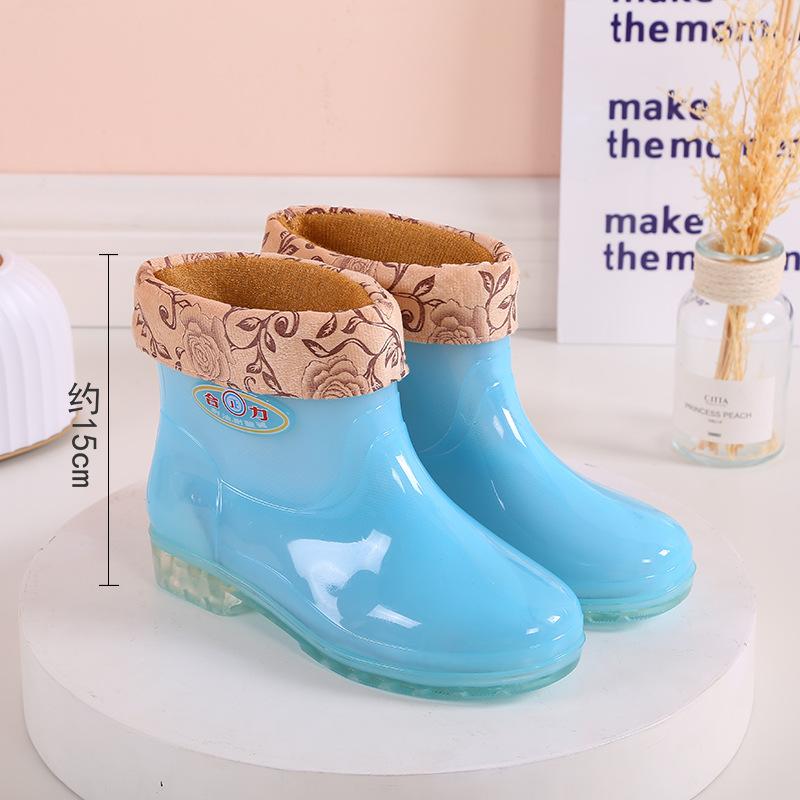 Длинные резиновые сапоги женские модные дождевые туфли женские взрослые без подкладки с высоким голенищем водонепроницаемые туфли быстросохнущие резиновые туфли лето