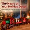 Kids Educational Toy DIY Wooden Christmas Train Craft Kit, Vintage Reindeer Locomotive Puzzle Model, Kit Festive Tabletop Decor for Holiday, Creative