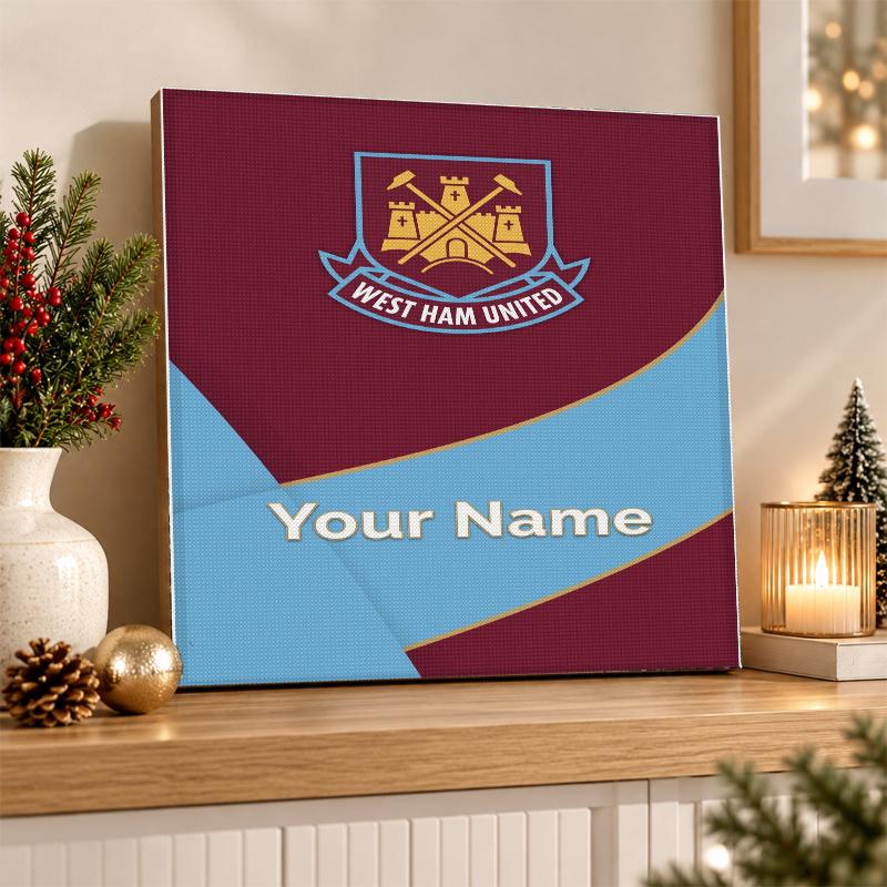 West Ham United FC Custom Name Text 5D Diamond Painting Kit DIY Full Drill Diamond Art Decoration