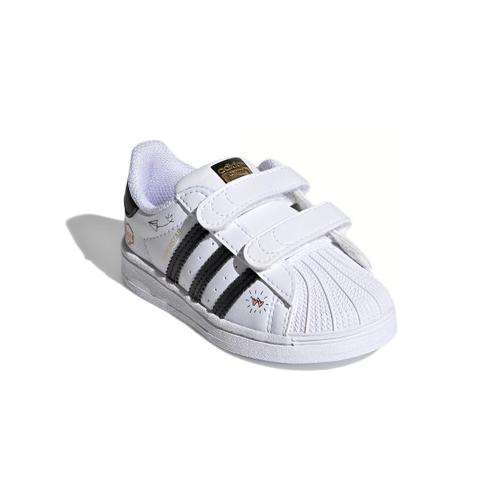 Adidas Originals SUPERSTAR CF I Comfortable Slip Resistant Cushioning Slip Resistant Cushioning Low top Toddler Shoes FZ0619