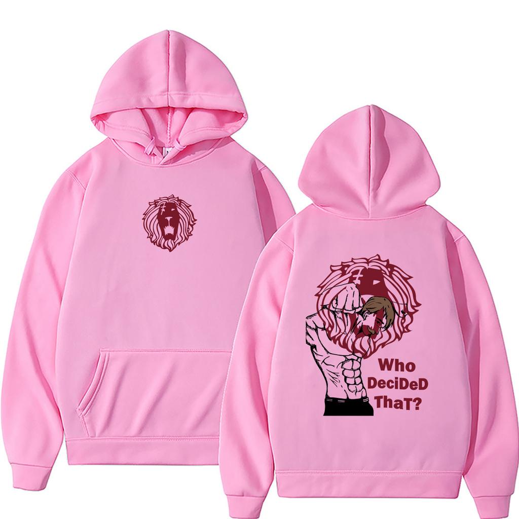 2026 Anime The Seven Deadly Sins Lion's Sin of Pride Escanor Merch Hoodie Men's Women's Manga Harajuku Oversized Hoodies Streetwear Tops Unisex