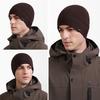Autumn Winter Thin Knitted Hat Outdoor Men's Warm Pullover Cap Big Head Pullover Cap