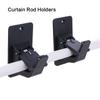 2Pcs Heavy-duty Curtain Hanging Hooks Adjustable Curtain Rod Support Curtain Rod Holders  Bedroom