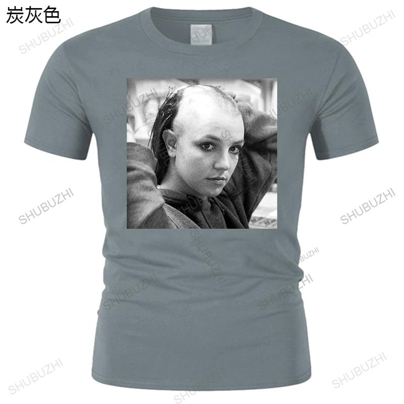 mens high quality short sleeve t shirt vintage tee tops Bald britney spears Heavy summer cotton brand loose teeshirt plus size