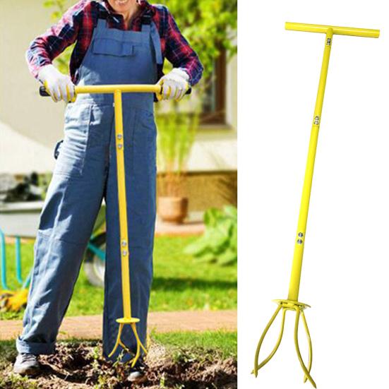 Простой в сборке ручной захват почвы с длинной ручкой, практичный садовый коготь-культиватор, инструмент для посадки