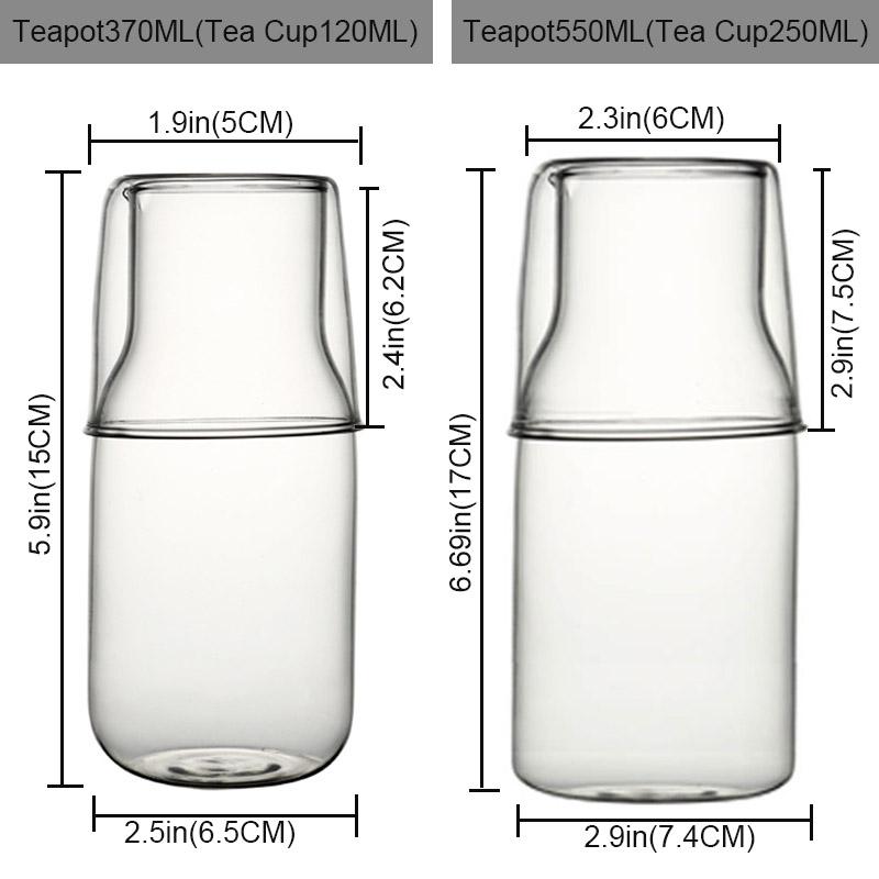 BORREY Чайник и чашка из боросиликатного стекла, бутылка для фруктового чая, кружка для молока, офисный кофейник и чашка, бутылка для сока, бутылка для холодных напитков