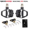 Road Bike Pedal Nylon Bicycle Locking Pedals Cycling Bearing Cleats Clipless Pedal For SPD SL System With Locking Plate