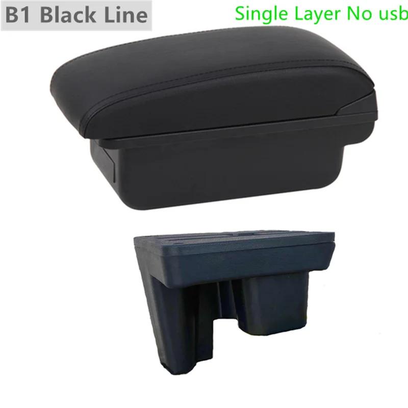 For Toyota Hilux Car Armrest Box Modification Retrofit Parts Storage Box with USB LED Leather Arm Rest Center Console
