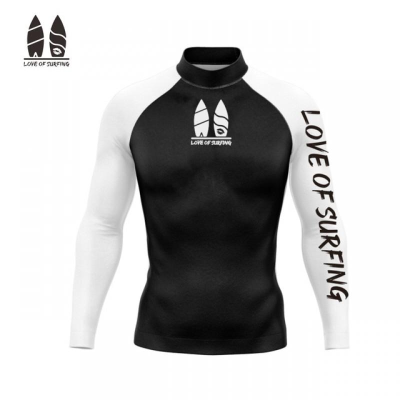 Mens Long Sleeve Quick-Dry Rash Guard Surfing Swimming Diving UV Protection Athletic Fit