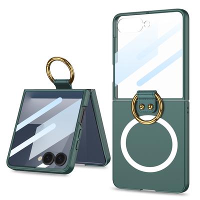 Подходит для чехла для мобильного телефона Samsung ZFlip7, чехол для складного экрана Flip7, пленка, ультратонкое кольцо, беспроводная зарядка, защита от падений