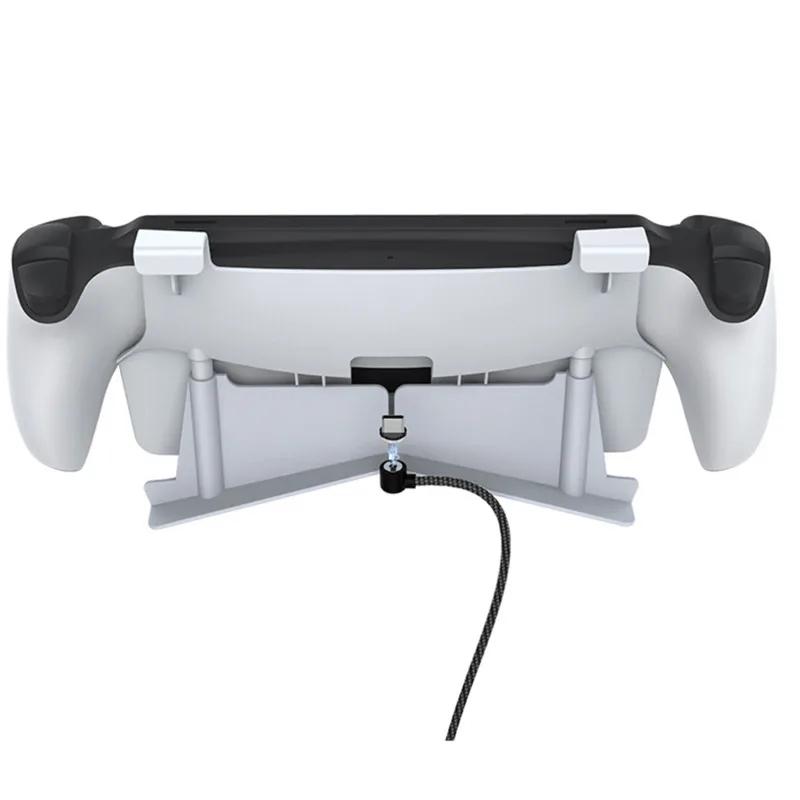 Подставка для игрового контроллера с зарядным кабелем для PS5 Подставка для хранения аксессуаров для Playstation5 Slim Disc/Digital/Disc