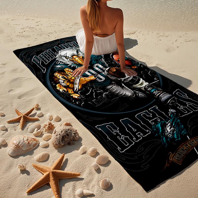 Eagle Power Philadelphia Microfiber Beach Towel, Lightweight And Quick-Dry, for Summer Travel, Beach Essential, Swimming Pool